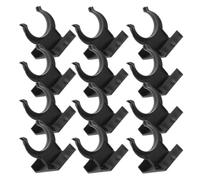 HOUDERCO 12 Ensembles Clip de Plinthe pour Armoires en Plastique Noir | Pieds de Meuble, Lot de Sets de Pièces, Installation Facile, Anti-dérapant