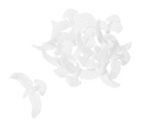 HOUDERCO 12pcs Ornements de Colombes Blanches en Plastique, Charme du Bouquet de Mariage Design Élégant, Facile à Suspendre pour Occasions Spéciales et Décoration de Maison