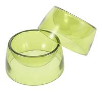HOUDERCO 2 Pièces Bols De Nourriture pour Chaton Hamster Guinée Plat d'eau Table De Pique- Écureuil Récipient De Nourriture Plats De Cochon d'Inde Light Green