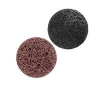 HOUDERCO 2 Pièces Boule de Pierre Poreuse pour Mains et Pieds, Exfoliation | Pierre Naturelle Poreuse, Atteint les Zones Courbes, Usage Maison et Voyage, Retire les Callosités