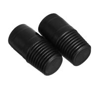 HOUDERCO 2 Pièces Connecteur de tige remplacement pointe filetée Connecteur de poignée pour poteaux adaptateur de rallonge manche à balai extrémité filetée Plastique Noir