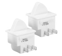 HOUDERCO 2 Pièces de Porte de Réfrigérateur Remplacement Pin Bouton Poussoir pour Éclairage de Congélateur Simple pour Problèmes de Lumière et Amélioration Visibilité Intérieure