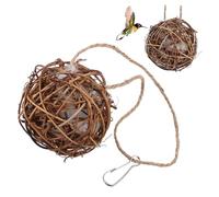 HOUDERCO 2 pièces Nid Suspendu pour Oiseaux Extérieur et Coton Lot de Nids Chauds et Résistants pour Perroquets et Oiseaux de Plein Air Décoration de Jardin DIY Matériau de Nidification