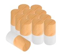 HOUDERCO 20 Pièces Flacon à Bille Rechargeable 1ml en Verre Beige