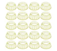 HOUDERCO 20pcs Anneaux en Plastique Jaune pour Cerceau Intérieur de Chapeau Tressé, Finition Soignée, Pratique pour Diy, Famille et L'