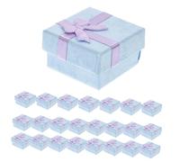 HOUDERCO 24 pièces Boîte à Bijoux Simple Violette Coffret Bague Élégant Compact Organisateur Bracelet et Bague pour Rangement et Exposition Bijoux Cadeau Femme et Fille