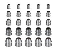 HOUDERCO 25pièces Lot de Cales Rondes pour Marteau Et Hache Robustes Et Résistantes La Corrosion Finition Polie Installation Sécurisée Outil pour Charpentiers