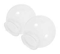 HOUDERCO 2pcs Abat-jour Sphérique en Acrylique Blanc Facile à Retirer et Réutilisable pour Lampe de Salon ou Chambre, Couvercle de Phare de Rechange Élégant et Simple