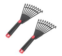HOUDERCO 2pièces Râteaux à Gazons Pratiques pour Jardinage Ramassage Mortes Dénouer Sol et Désherber Lot de Ergonomiques