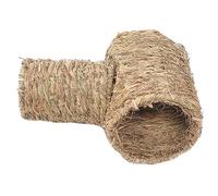 HOUDERCO 2pièces Tunnel Herbe pour Hamster Maison Tissée pour Petits Rongeurs Et Cobayes Tube De Cachette Confortable Et Amusant
