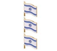 HOUDERCO 3 Épingles De Fierté Avec Drapeau Israëlien En Alliage Pour Accessoires De Fête Et Souvenirs Pour Hommes