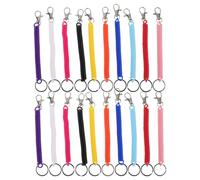 HOUDERCO 30 Pièces Porte-clés à Spirale Extensible en Plastique avec