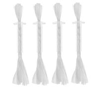 HOUDERCO 4 Pièces de Mèches de Lampe à Huile en Coton et Verre Résistantes la Chaleur, Éclairage Lumineux, Adaptées aux Cérémonies Religieuses et Prières