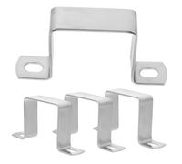 HOUDERCO 4 pièces Lot de Colliers U Acier Inoxydable pour Tubes Carrés Support de Fixation Robuste Serre-tube Clip de Canalisation pour Installation Stable et Rapide