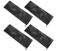 HOUDERCO 4 pièces Sacoche de Rangement Microphone Cuir PU Étui Portable Léger et Protecteur avec Fermeture Éclair Lot de Sac de Transport Antisalissure pour Microphones de Chant