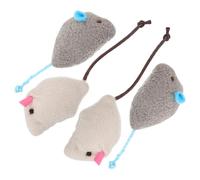 HOUDERCO 4pièces Jouet Forme De Souris pour Chats avec Herbe à Chat Jouets Interactifs Intérieur Amusants Et pour Exercices Et Grattage