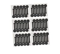 HOUDERCO 50 Feuilles Étiquettes Autocollantes Handmade Letter Sealing Stickers Noires Auto-adhésives pour Sachets de Bonbons Décoration DIY Fête par Feuille Lot