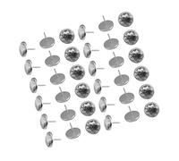 HOUDERCO 50pièces Clous Tapissiers Cristal Décoratifs pour Meubles Boutons Diamants Acrylique Ronds Accessoires Vintage pour Canapé Décor Intérieur Élégant Et Lumineux