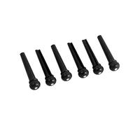 HOUDERCO 6 Pièces Clous de Pont en Pom Noir pour Guitare Acoustique et Folk, Accessoires Vintage Compatibles Plupart des Chevalets Standards