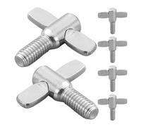 HOUDERCO 6Pcs Vis à Oreilles et Écrous pour Cymbale Percussion, Ensemble de Fixation en Aluminium pour Réparation d'Instruments et Support de Batterie