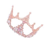 HOUDERCO Accessoire Cheveux Garçon et Filles Couronne Royale Rose en Alliage, Bandeau Élégant pour Fête et Anniversaire, Ne Tombe Pas Facilement