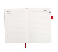 HOUDERCO Agenda Journalier Rouge Pages Carnet de Planification et Journal de Voyage Cahier Léger pour Bureau Maison et Déplacements