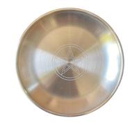 HOUDERCO Assiette Pentacle Unique en Acier Inoxydable Décorative Bavures pour Rituels Chamaniques et Décorations Les Maisons