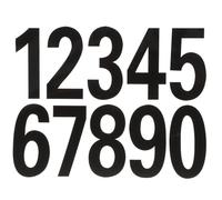 HOUDERCO Autocollants Chiffres Réfléchissants pour Boîte aux Lettres et Poubelle, 4 Feuilles Pet Pvc, Résistants aux Intempéries pour Usage Extérieur