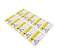HOUDERCO Autocollants D'avertissement Électrique Résistants à L'eau Lot de 10 en Vinyle Installation Rapide pour Mur et Table Usage Intérieur et Extérieur