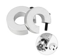 HOUDERCO Bague d'Arrêt pour Rail Guidage Sbr en Aluminium Lot de 2 pièces Anneau de Fixation Ouvert Pièce Cnc Résistante à L'Usure Haute Précision Compatible Outils Cnc