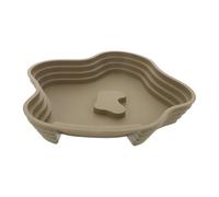 HOUDERCO Bassin d'eau pour Tortues Rebord Stabilisé Anti-Basculement, Bol de Bain Grand Format pour Reptiles, Adapté aux Dragons Barbus et Geckos en Terrarium