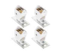 HOUDERCO Bloque-Cordon de Rideau et Verrou de Poulie pour Stores Romains, Ensemble de 4 Pièces, Accessoires Métalliques pour Stores à Cordon, Installation sans Outil, pour Fenêtres