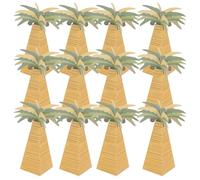 HOUDERCO Boîte à Bonbons Forme Palmier en Papier Kraft pour Emballage de Bonbons et Petits Objets, Lot de 24 Pièces, pour Anniversaire et Mariage