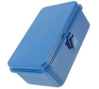 HOUDERCO Boîte à Outils en Acier Portable Bleue Mini Coffre de Rangement Compact Organiseur pour Voiture et Atelier Boîte Vide Robuste pour Mécanicien et Bricolage Maison