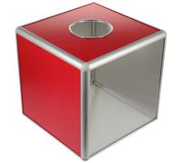 HOUDERCO Boîte à Tombola Transparente Bords Renforcés en Alliage D'aluminium Accessoire pour Tirage Sort, Ambiance Active et Couleurs Variées Couleur Couleur Style