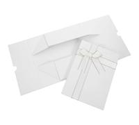 HOUDERCO Boîte Cadeau Blanche avec Nœud Ruban Boîte de Rangement Festive pour Cadeaux Saint-valentin Emballage Pratique et Protecteur pour Souvenirs