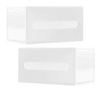 HOUDERCO Boîtes de Rangement Murales pour Tiroirs 2pcs en Hips Blanc, Organisateurs Multi-usages pour Accessoires, Clips et Bijoux, pour Chambre Cuisine