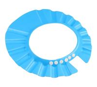 HOUDERCO Bonnet et Réglable de Shampoing pour Garçon et Filles Imperméable en Eva Bleu, Léger Bain Lavage des Cheveux