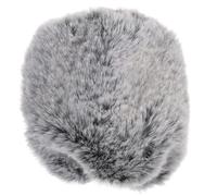 HOUDERCO Bonnette Pare-brise Acoustique Protecteur pour Studio Anti-éclaboussures en Fourrure Grise Compatible avec Sennheiser Mk4 et Mk8 pour Microphone D’enregistrement