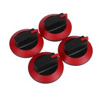 HOUDERCO Boutons de Cuisinière à Gaz en Plastique 4 Pièces, Accessoires de Remplacement pour Plaque Gaz, Commande Simple, Compatibles Poêle et Four, Usage Professionnel la Cuisine, Kit