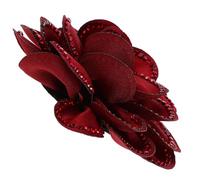HOUDERCO Breloque Amovible pour Chaussure Rose 3d en Alliage | Finition Polyester Blanc, Clips pour Sandales à Mode, Usage Divers Modèles et Loisirs Créatifs