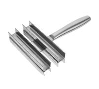 HOUDERCO Brosse Acier Inoxydable Pour Chevaux Et Animaux De Compagnie Outil De Toilettage Ergonomique Pour Démêler Et Masser Équipement De Nettoyage Pour Chevaux Chiens Et Chats