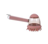 HOUDERCO Brosse de Bain pour Chien Brosse de Lavage pour Chien Distributeur de Shampoing Massage et Mousse Simultanés Silicone à Main Café Toilettage Professionnel