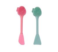 HOUDERCO Brosse Nettoyante Visage Multi-usage 2pcs Double Tête en Silicone pour Nettoyage Peau Visage Féminin pour Salon de Beauté ou Voyage en Extérieur