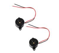 HOUDERCO Buzzer Piézoélectrique Actif Alarme Sonore 85db -24v avec Circuit Intégré et Connecteurs, Pack de 6 Pièces en Abs pour Applications Industrielles