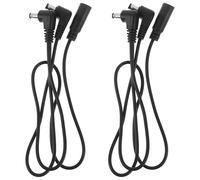HOUDERCO Câble D'alimentation en Caoutchouc Noir pour Pédalier Guitare Électrique 2pcs Contrôle Indépendant et Alimentation Stable pour Musiciens en Concert