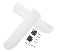 HOUDERCO Cache d'Amortisseur Moto 2pcs 270mm en Plastique Blanc, Protection Fourche pour Utilisation Off-Road et Courses Tout-