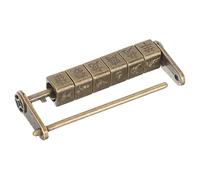 HOUDERCO Cadenas à Combinaison Ancien Chinois Rétro en Alliage de Zinc Solide, Verrou de Sécurité Vintage pour Tiroir, Armoire et Valise, Code Unique, Usage Intérieur et Décoration