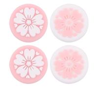 HOUDERCO Capuchons de Joystick Silicone Lot de 4 Motif Fleurs de Cerisier pour Manette Switch Protection et Grip Confortable pour Joueurs