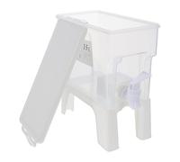 HOUDERCO Carafe à Eau 3,5 L Blanche, Broc Eau Froide Grosse Capacité Robinet, Récipient pour Boissons Gazeuses Cuisine et Réfrigérateur